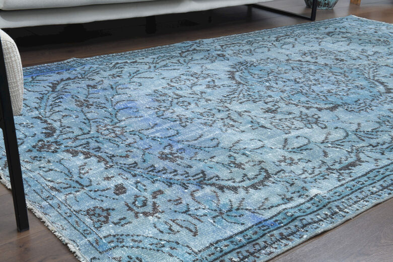 Handmade Vintage Blue Area Rug