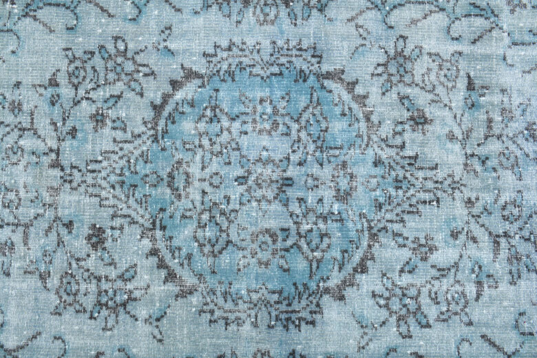 Handmade Vintage Blue Area Rug