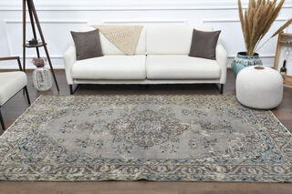 Handmade Vintage Oushak Area Rug - Thumbnail