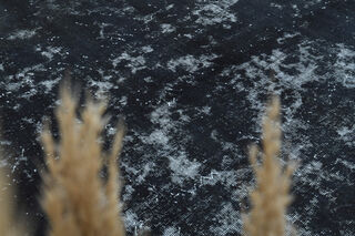 Distressed Black Area Rug - Thumbnail