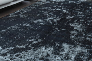 Distressed Black Area Rug - Thumbnail