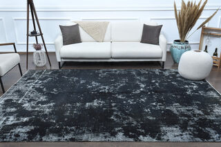 Distressed Black Anatolian Area Rug - Thumbnail