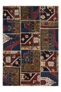 Handmade Vintage Patchwork Area Rug - Thumbnail