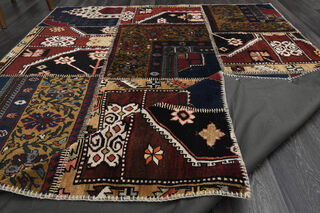 Handmade Vintage Patchwork Area Rug - Thumbnail