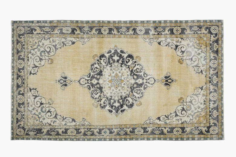 Medallion Vintage Area Oushak Rug