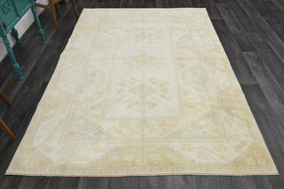 Handmade Vintage Oushak Area Rug - Thumbnail