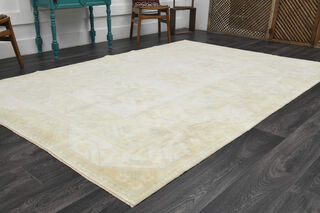 Handmade Vintage Oushak Area Rug - Thumbnail