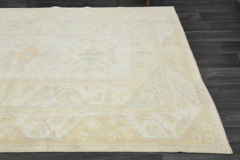 Handmade Vintage Oushak Area Rug