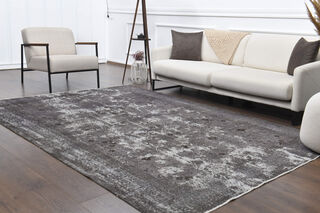 Distressed Vintage Large Area Rug - Thumbnail