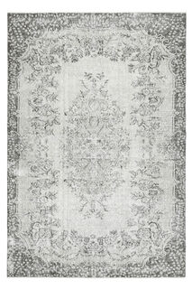 Handmade Vintage Gray Area Rug - Thumbnail