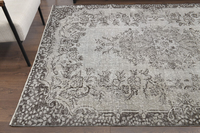 Handmade Vintage Gray Area Rug