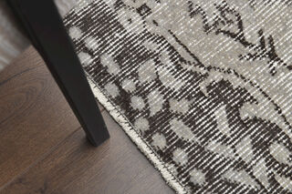 Handmade Vintage Gray Area Rug - Thumbnail