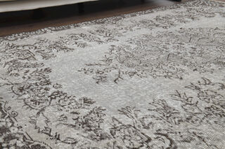 Handmade Vintage Gray Area Rug - Thumbnail