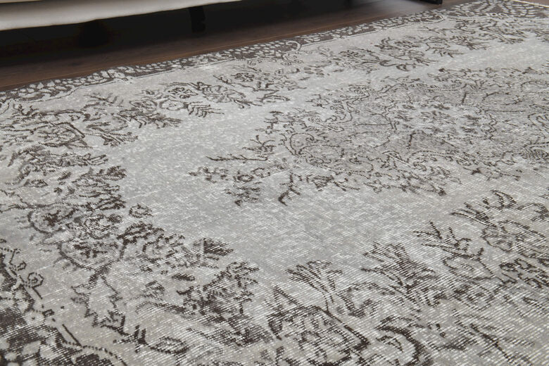 Handmade Vintage Gray Area Rug