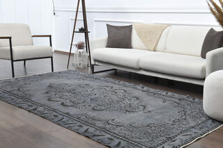 Gray Oriental Area Anatolian Rug - Thumbnail