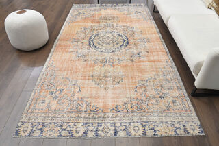 Handmade Vintage Area Anatolian Rug - Thumbnail