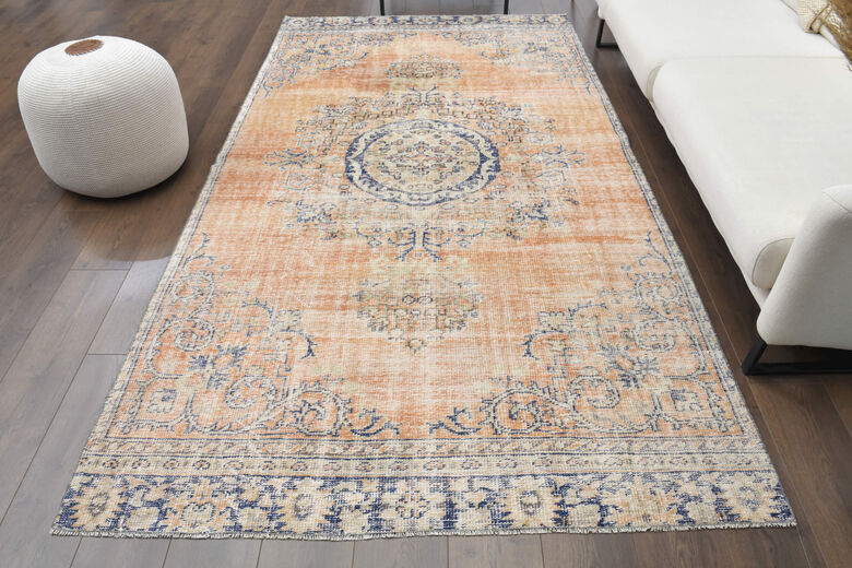 Handmade Vintage Area Anatolian Rug