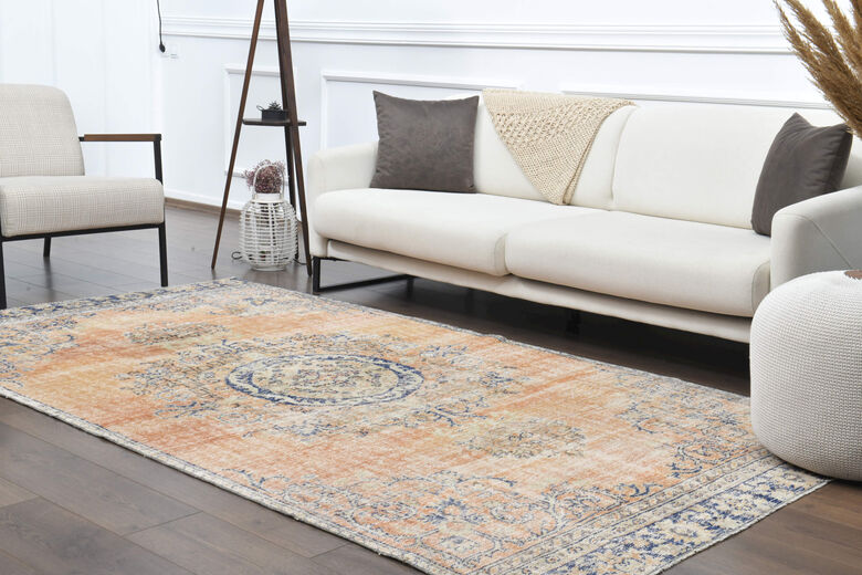 Handmade Vintage Area Anatolian Rug