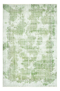 Green Vintage Distressed Area Rug - Thumbnail