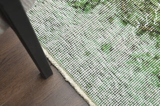 Green Vintage Distressed Area Rug - Thumbnail