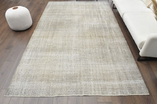 Handmade Vintage Neutral Area Rug - Thumbnail