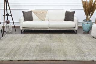 Handmade Vintage Neutral Area Rug - Thumbnail