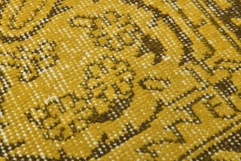 1970's Yellow Area Rug