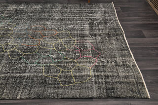 Handmade Vintage Black Area Rug - Thumbnail