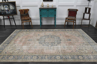 Handmade Vintage Oriental Area Rug - Thumbnail