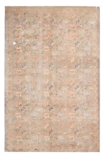 Handmade Vintage Brown Area Rug - Thumbnail