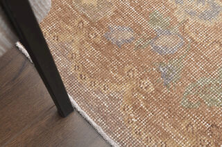 Handmade Vintage Brown Area Rug - Thumbnail