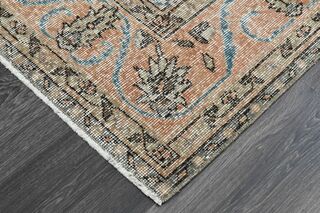 Blue Oriental Vintage Area Anatolian Rug - Thumbnail