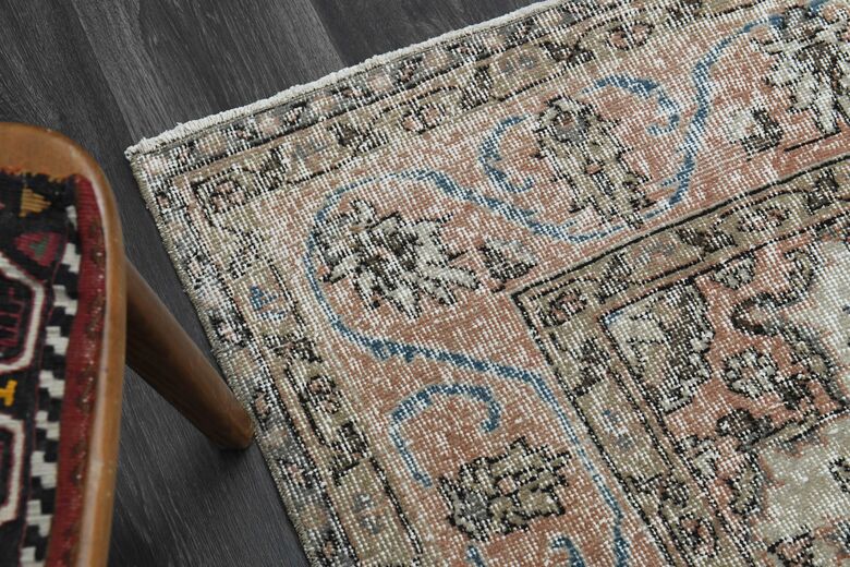 Blue Oriental Vintage Area Anatolian Rug