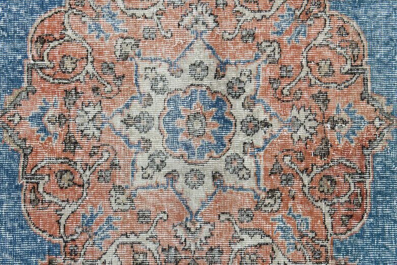 Blue Oriental Vintage Area Anatolian Rug