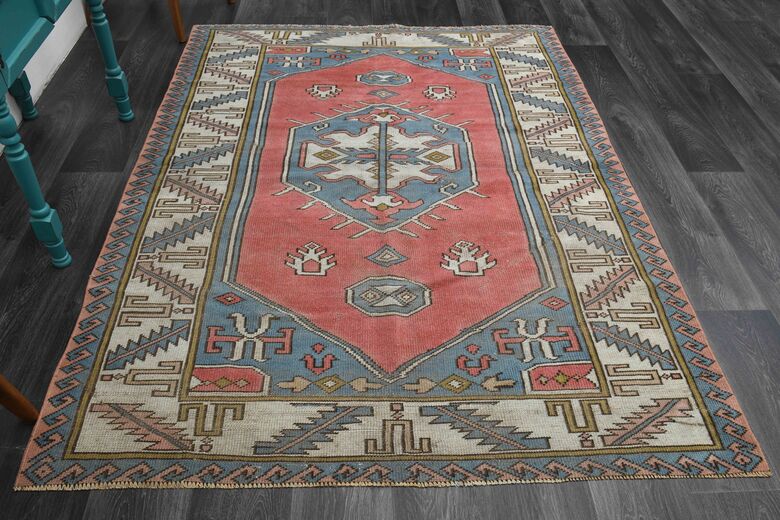 1980's Milas Turkish Wool Rug