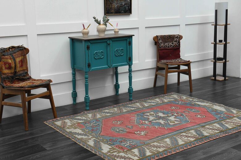 1980's Milas Turkish Wool Rug
