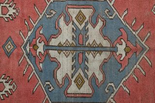 1980's Milas Turkish Wool Rug - Thumbnail