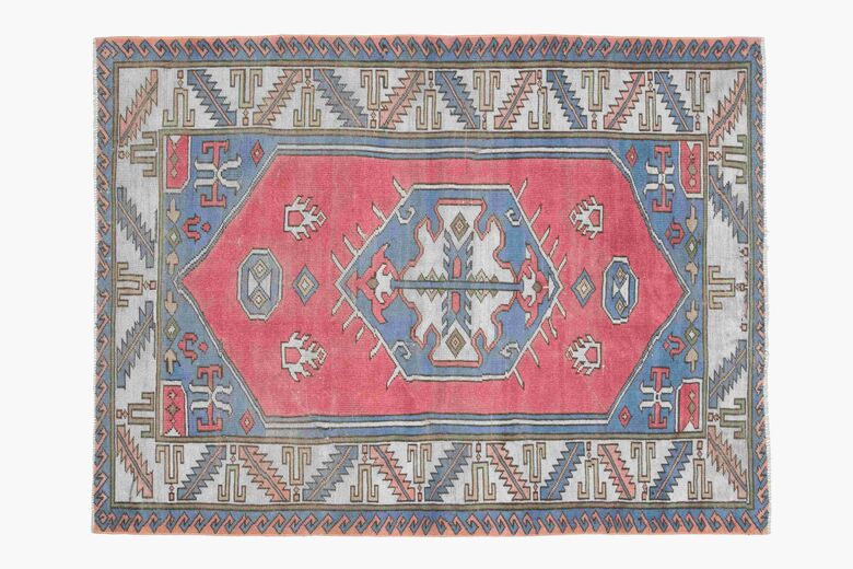 1980's Milas Turkish Wool Rug