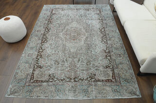 Oriental Vintage Oushak Rug - Thumbnail