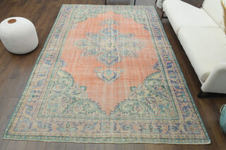 Handmade Vintage Large Area Rug - Thumbnail