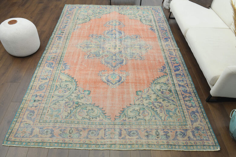 Handmade Vintage Large Area Rug