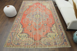 Handmade Vintage Large Area Rug - Thumbnail