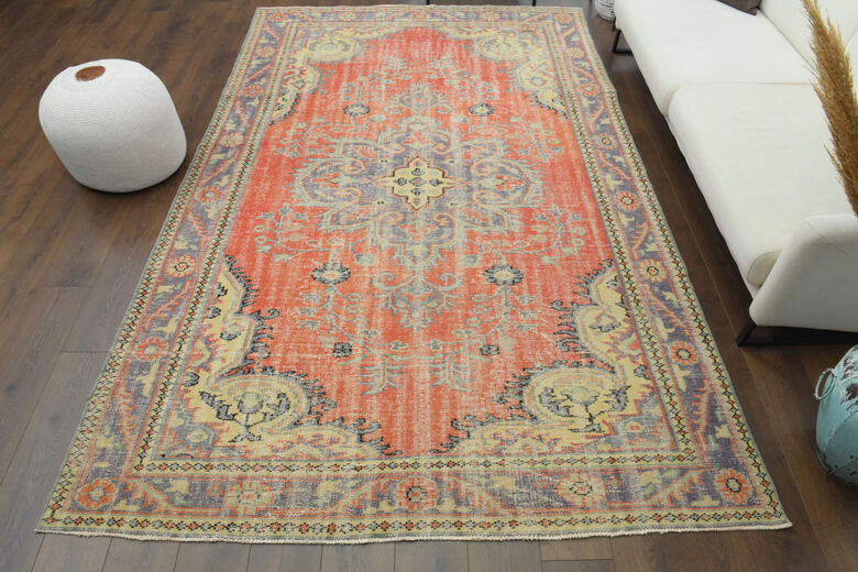 Handmade Vintage Large Area Rug