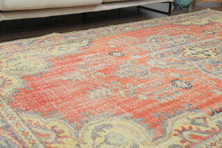 Handmade Vintage Large Area Rug - Thumbnail