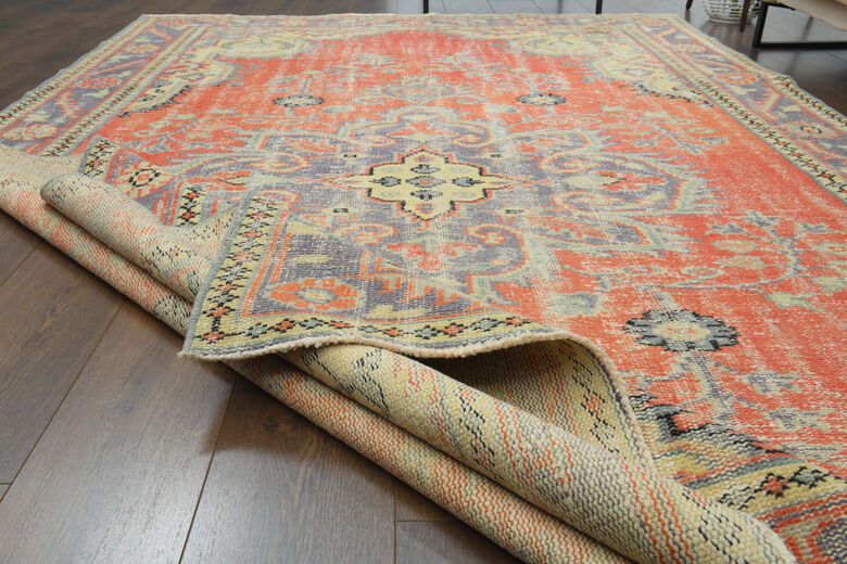 Handmade Vintage Large Area Rug