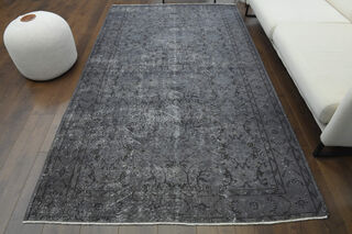 Distressed Oushak Vintage Handmade Rug - Thumbnail