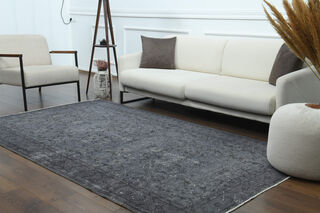Distressed Oushak Vintage Handmade Rug - Thumbnail