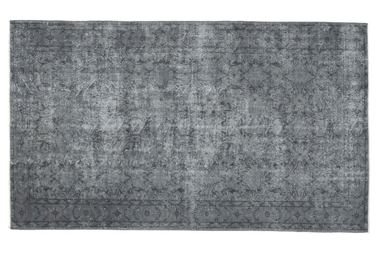 Distressed Oushak Vintage Handmade Rug