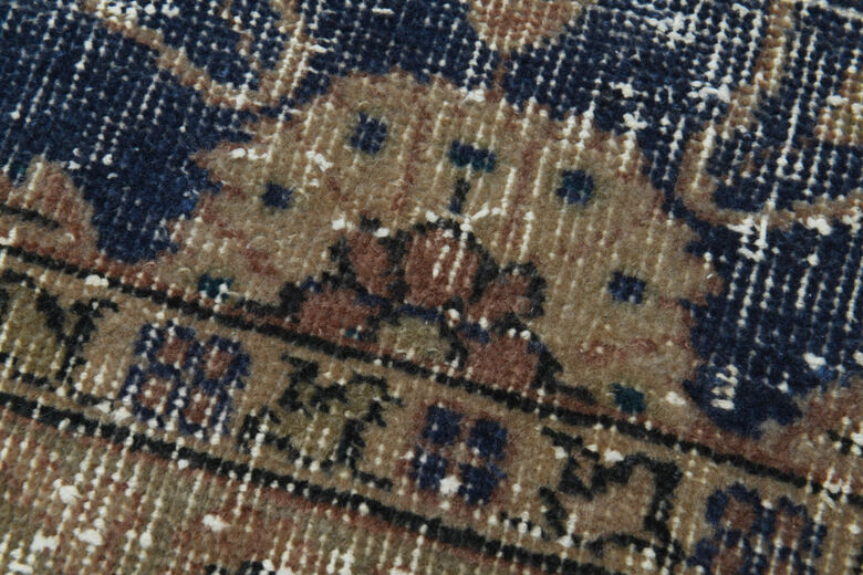 Hereke Blue Vintage Large Area Rug