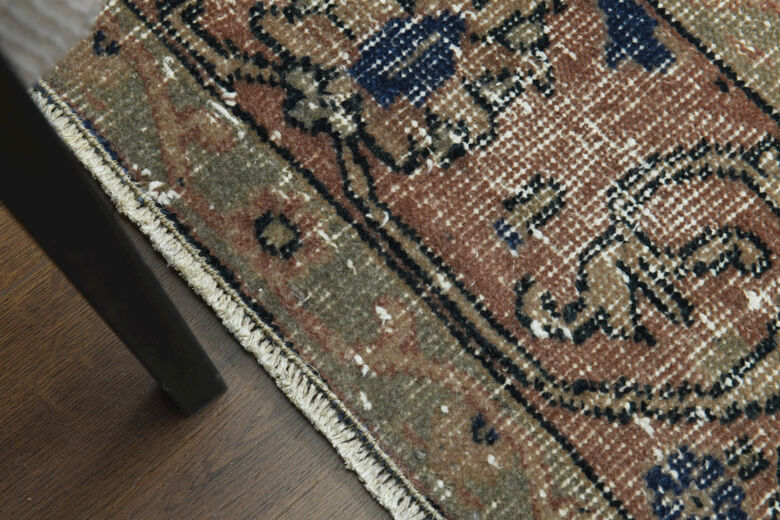 Hereke Blue Vintage Large Area Rug